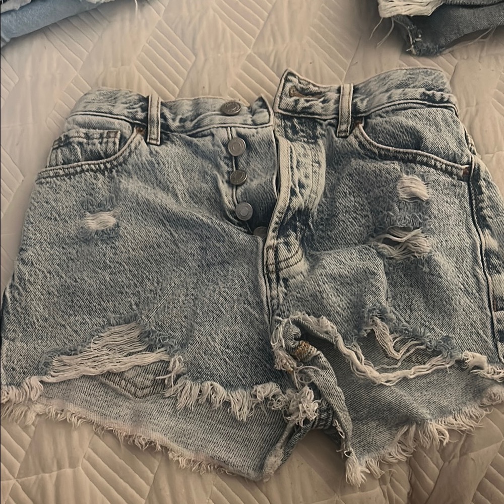 Distressed Denim Shorts